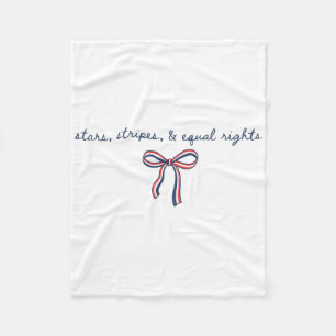 Stars Stripes And Equal Rights Bow Coquette Womens Fleece Blanket