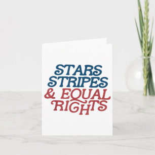 Stars Stripes And Equal Rights Retro 4th Of July F Card