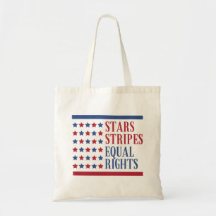 Stars stripes and equal rights tote bag