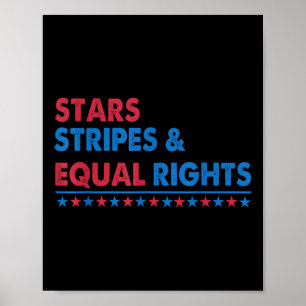 Stars Stripes And Equal Rights Women Rights 4th Of Poster