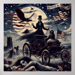 Stars, Stripes, and Haunted Freedom Poster
