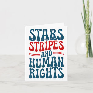 Stars Stripes And Human Rights 4th Of July Protest Card