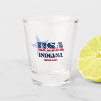 Stars, Stripes, and Indiana 1816 Shot glass
