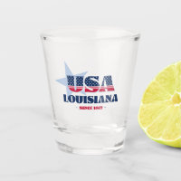Stars, Stripes, and Louisiana 1812 Shot glass