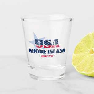 Stars, Stripes, and Rhode Island 1790 Shot glass