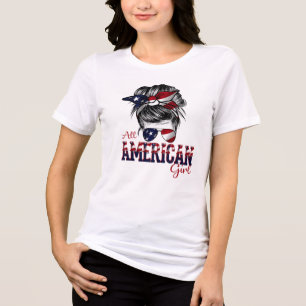 Stars, Stripes, and Sass: All-American Girl Tri-Blend Shirt