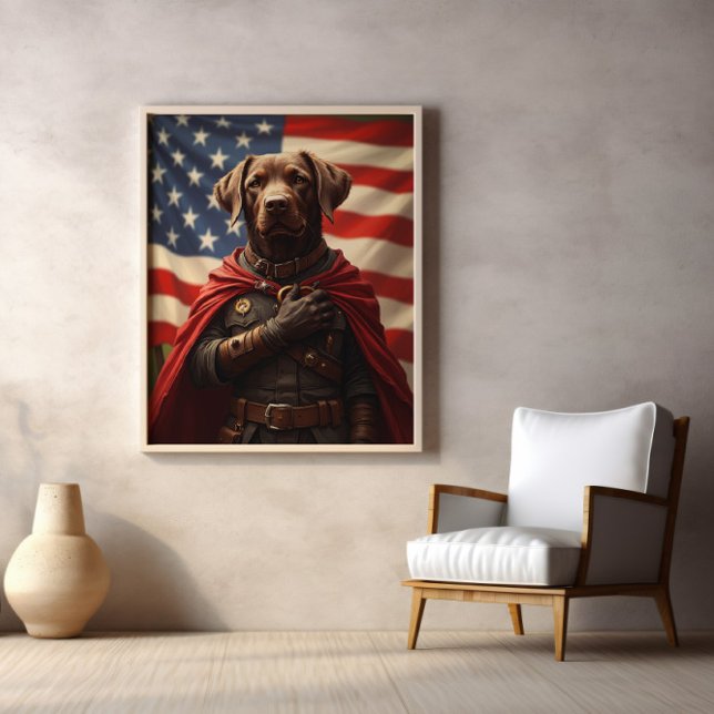 Stars, Stripes, And Steady Paws Salute Poster (Creator Uploaded)