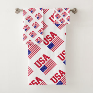 Stars, Stripes, and USA Pride Bath Towel Set