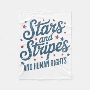 Stars Stripes And Womens Rights 4th Of July Libera Fleece Blanket