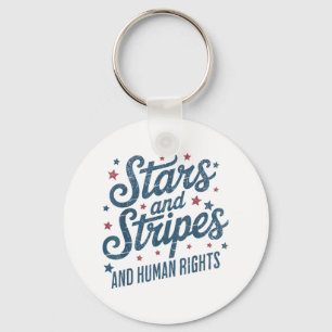 Stars Stripes And Womens Rights 4th Of July Libera Key Ring