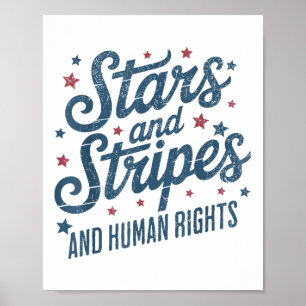 Stars Stripes And Womens Rights 4th Of July Libera Poster