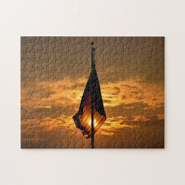 Stars & Stripes at Sunset Jigsaw Puzzle (Horizontal)