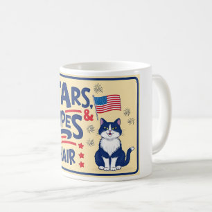 Stars, Stripes & Cat Hair – Funny Cat Mug