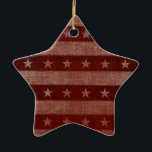 Stars & Stripes Ceramic Christmas Ornament<br><div class="desc">Text can be added to this ornament to make a personalised holiday gift. If you need help,  just click on the contact link below to send the designer a personal detailed message.</div>
