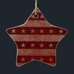 Stars & Stripes Ceramic Christmas Ornament<br><div class="desc">Text can be added to this ornament to make a personalised holiday gift. If you need help,  just click on the contact link below to send the designer a personal detailed message.</div>