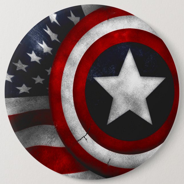 Stars & Stripes/Colossal, 6 Inch Round Button (Front)