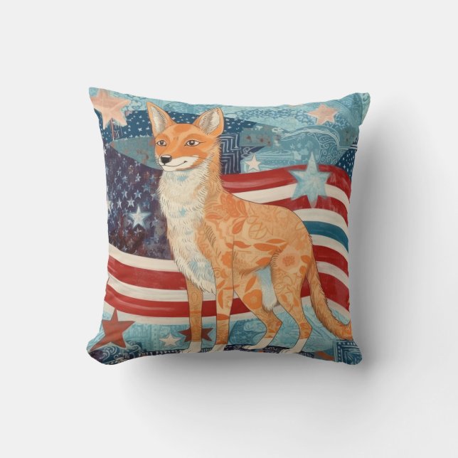Stars & Stripes Coyote Cushion (Front)