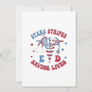 Stars Stripes E D Saving Lives Invitation