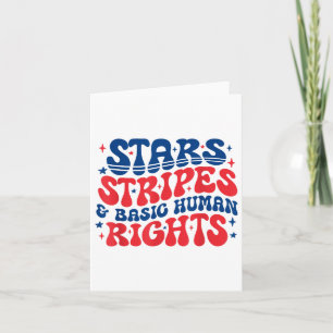 Stars Stripes Equal Rights 4th Of July Equal Right Card