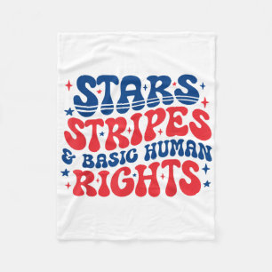 Stars Stripes Equal Rights 4th Of July Equal Right Fleece Blanket