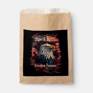 Stars & Stripes Freedom Forever Eagle USA Flag Favour Bag