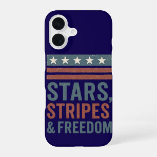 Stars Stripes & Freedom iPhone Case Patriotic USA