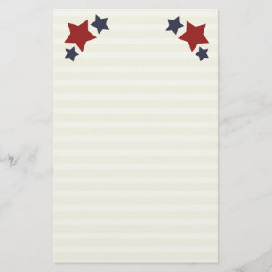 Stars & Stripes Lined Stationery / Writing Paper