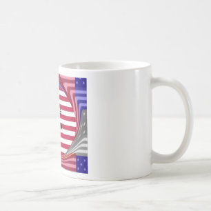 Stars & Stripes & Love: A Patriotic USA Design  Coffee Mug