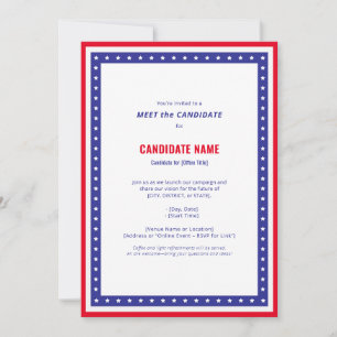 Stars & Stripes Meet the Candidate Political Event Invitation