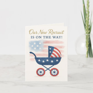 Stars & Stripes Military Baby Shower Invitation