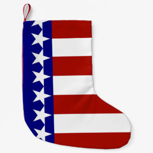Stars & Stripes of Red White And Blue Small Christmas Stocking