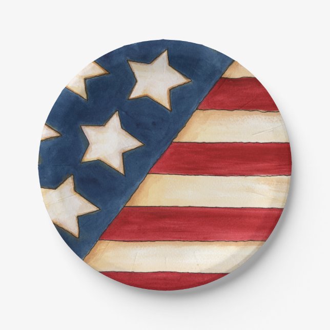 Stars & Stripes Paper Plate (Front)