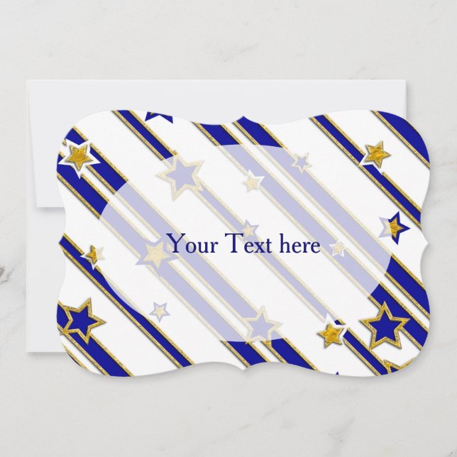 Stars & Stripes Pattern gold blue + your ideas (Front)
