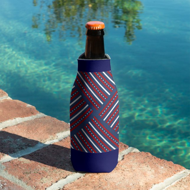 Stars & Stripes Patterned Can Cooler (In Situ Pool)