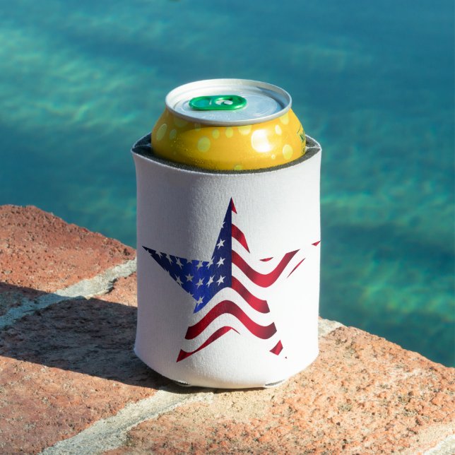 Stars & Stripes Patterned Can Cooler (In Situ Pool)