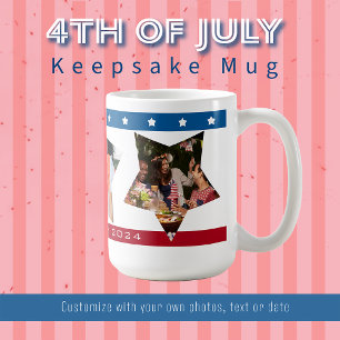 Stars Stripes Photo 4th of July Mug