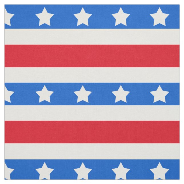 Stars & Stripes | Red White Blue Fabric (Swatch)