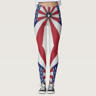 Stars Stripes Red White Blue USA Leggings