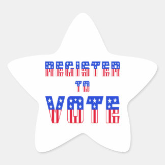 Stars & Stripes Register to Vote Star Sticker