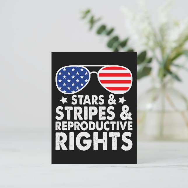 Stars Stripes Reproductive Rights Postcard (Standing Front)