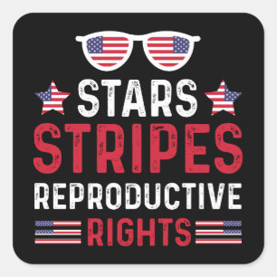Stars Stripes Reproductive Rights Square Sticker