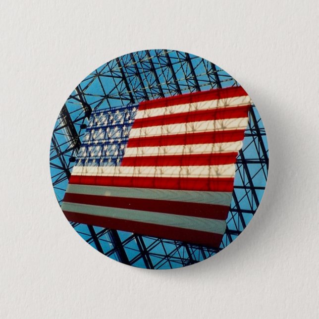 stars & stripes & shadows 6 cm round badge (Front)