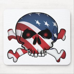 Stars & Stripes Skull Mouse Pad