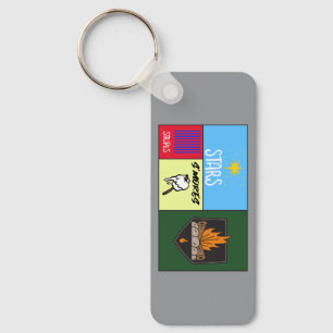 stars stripes s'mores American camping  Key Ring