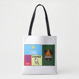 stars stripes s'mores American camping  Tote Bag
