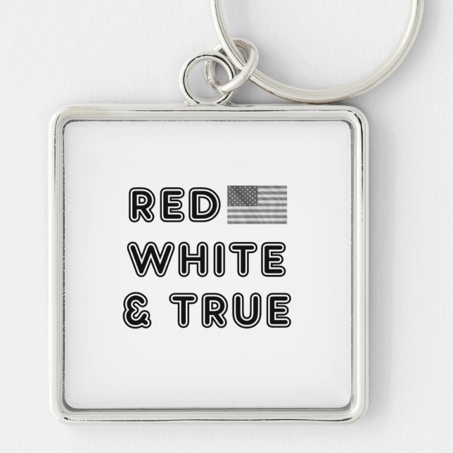 Stars & Stripes Split Ring Key Ring (Front)
