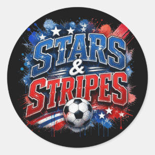 Stars & Stripes - US national team nickname Classic Round Sticker