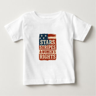Stars, Stripes & Women’s Rights Distressed Flag Baby T-Shirt