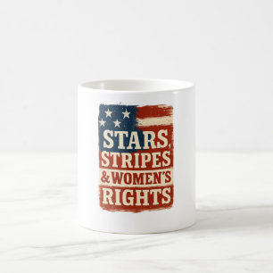 Stars, Stripes & Women’s Rights Distressed Flag Coffee Mug