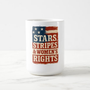 Stars, Stripes & Women’s Rights Distressed Flag Coffee Mug
